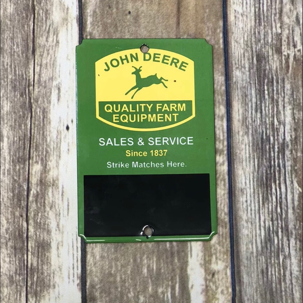 VINTAGE 6” JOHN DEERE PORCELAIN SIGN